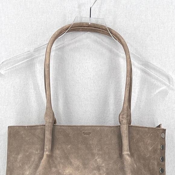 HAMMITT Oliver Zip Tote Womens Large Distressed Taupe Gray Studded Shoulder Bag - Picture 16 of 16